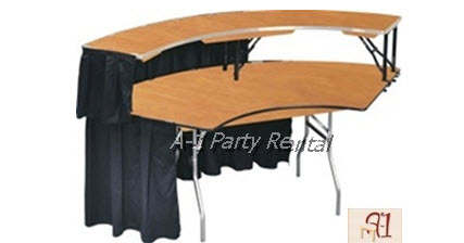4 Ft Serpentine Table Bar with skirt