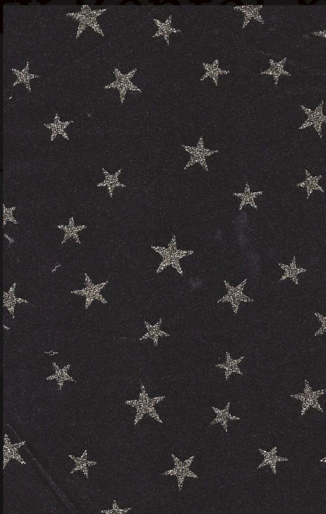 Black Organza with Gold Stars Linen