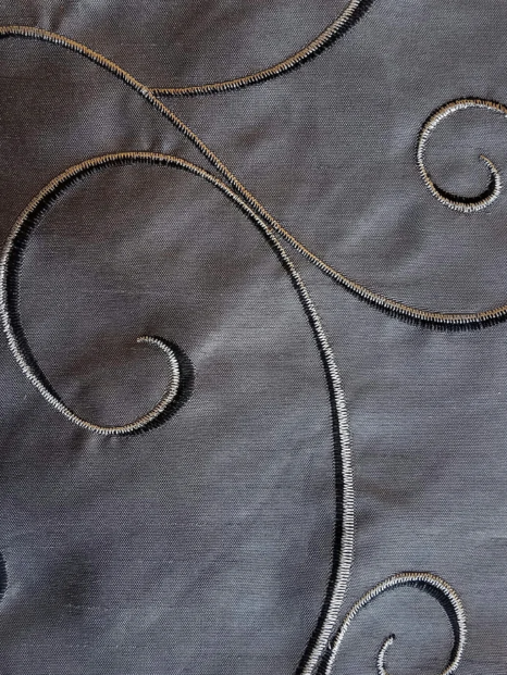 CHARCOAL Swirl Table Linen