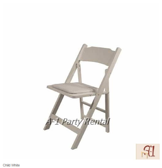 White Wooden Folding Chair For Rent