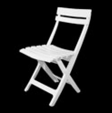 French White Resin Folding Chair